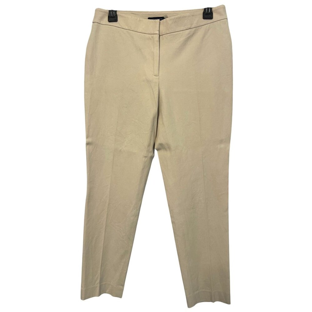 Tommy Hilfiger Womens Sz 4 Beige Chino Slim Fit Cotton Blend Dress Pants‎